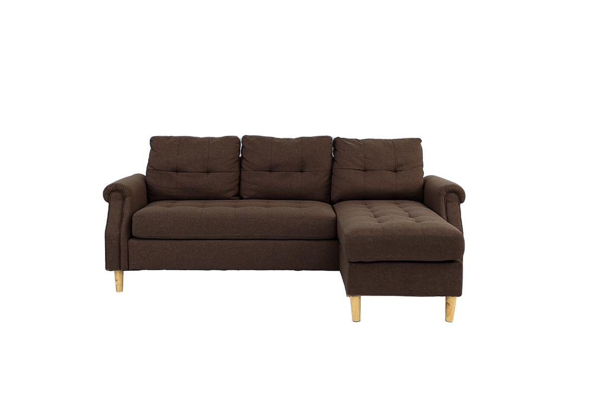 Poundex Furniture Item F6457: Dark Coffee Mini Sectional