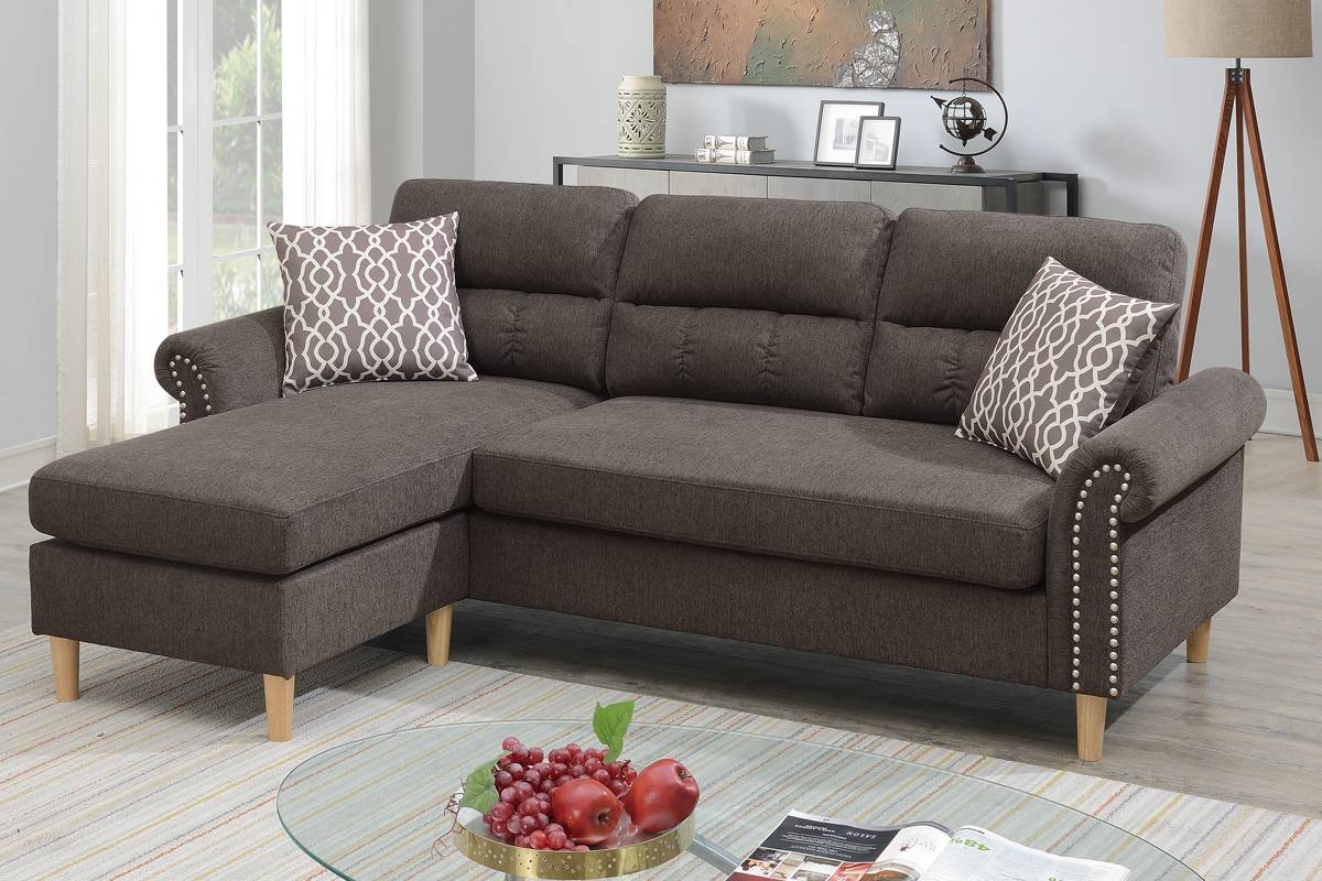 Poundex Furniture item F6447: Slate Mini Sectional