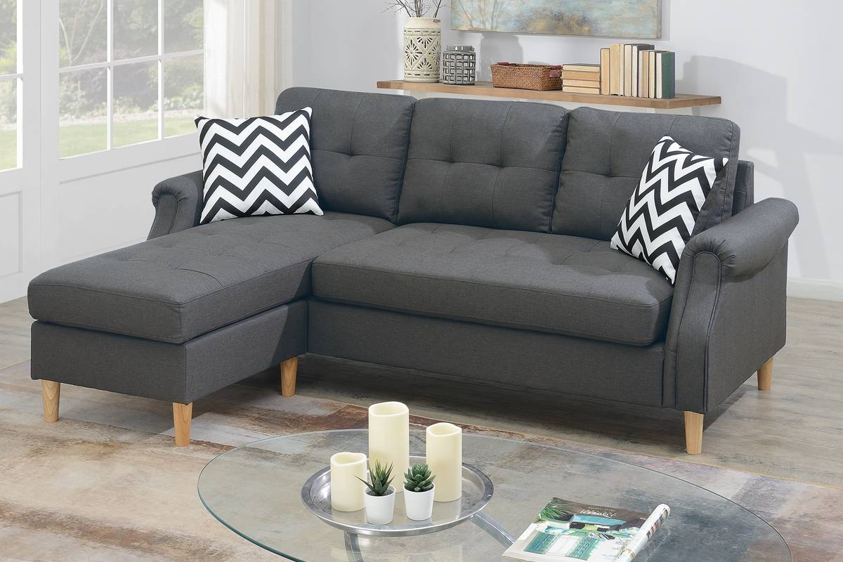 Poundex Furniture Item F6457:  Dark Coffee Mini Sectional